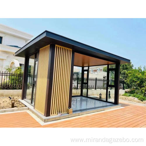 gazebo with aluminum louvered roof waterproof garden